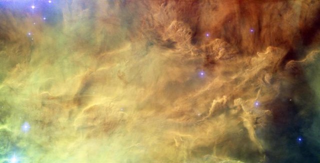 El centro de la Nebulosa de la Laguna, captado por el Telescopio Hubble.