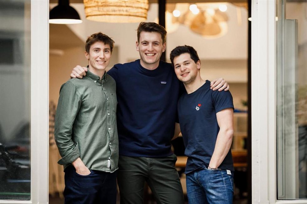 De izquierda a derecha: William Meunier, COO Bigblue, Tim Dumain, CEO Bigblue y Mathias Griffe, CTO Bigblue.