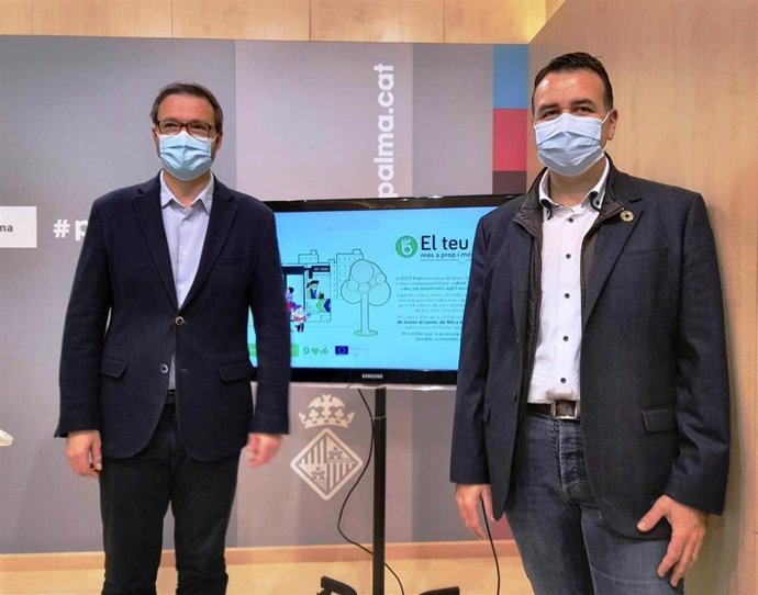 El alcalde de Palma, José Hila y el teniente de alcalde de Movilidad Sostenible, Francesc Dalmau.