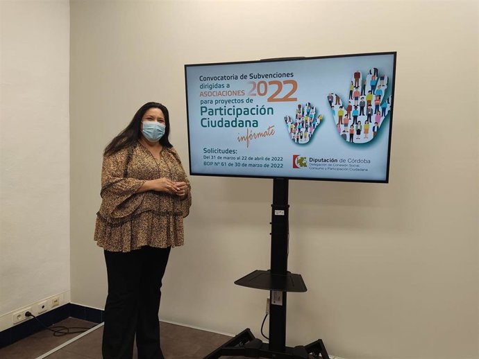 La delegada de Cohesión Social, Consumo y Participación Ciudadana de la Diputación de Córdoba, Dolores Amo.