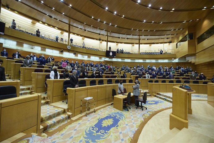 Vista general de una sesión de control al Gobierno en el Senado, a 22 de marzo de 2022, en Madrid (España). Durante el pleno, los grupos parlamentarios del Senado han cuestionado al Gobierno por su cambio de postura sobre la autonomía del Sáhara Occiden