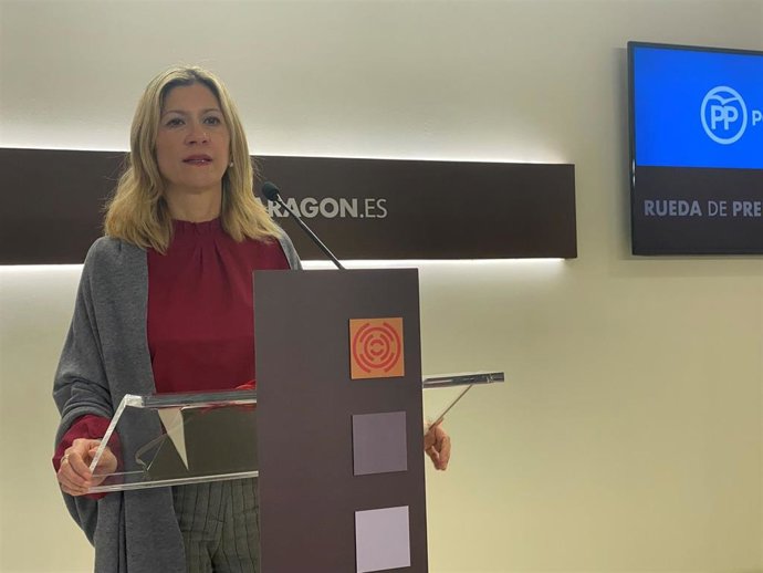 La portavoz del grupo parlamentario del PP en las Cortes de Aragón, Mar Vaquero