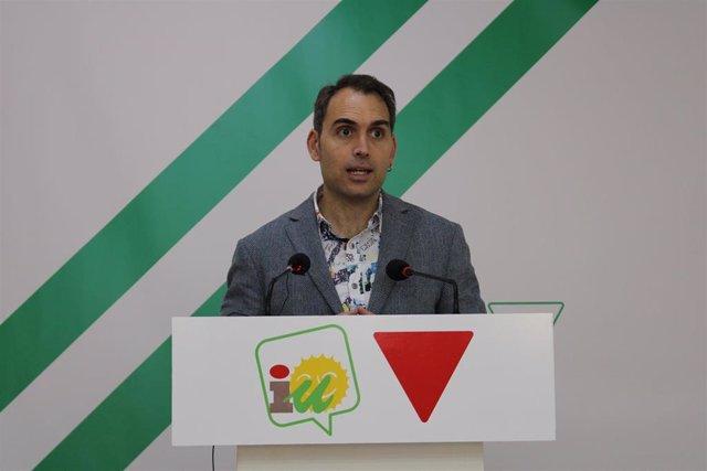 El portavoz de Unidas Podemos por Andalucía (UPporA) y coordinador andaluz de Izquierda Unida, Toni Valero.