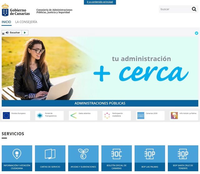 El Gobierno de Canarias moderniza su página web tras registrar más de