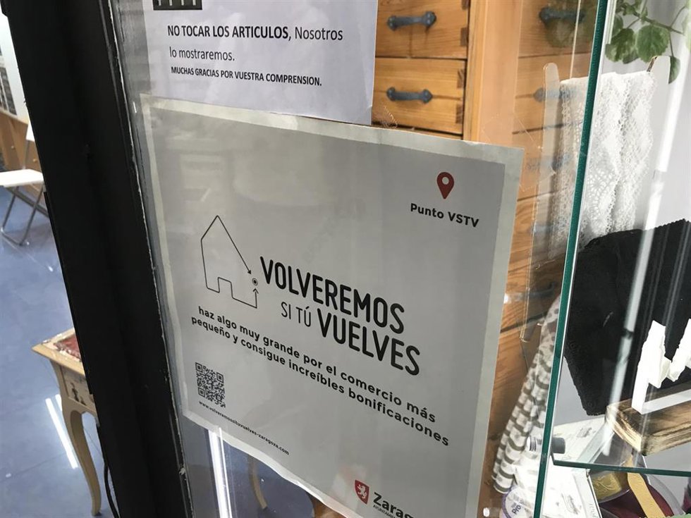 Archivo - Establecimiento adherido a la campaña "Volveremos si tu vuelves"