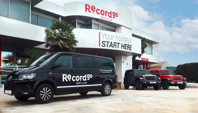Oficina de la compañía Record go en el Aeropuerto de Ibiza