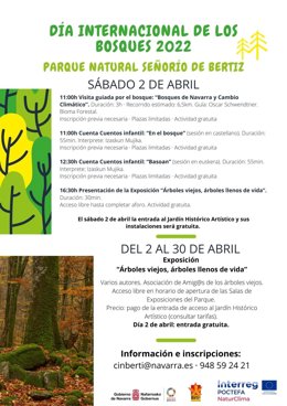 Cartel con las actividades de la jornada