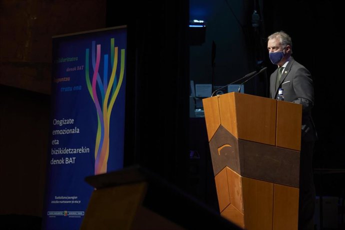 El Lehendakari, Iñigo Urkullu, inagura el Congreso 'Todas y todos a una con el bienestar y la convivencia' en el Palacio Euskalduna de Bilbao