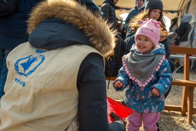 Ayuda del PMA a los refugiados en Palanca, Moldavia
