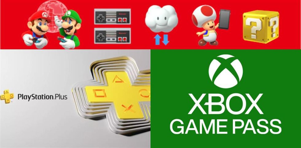 Switch Online, PS Plus y Game Pass.