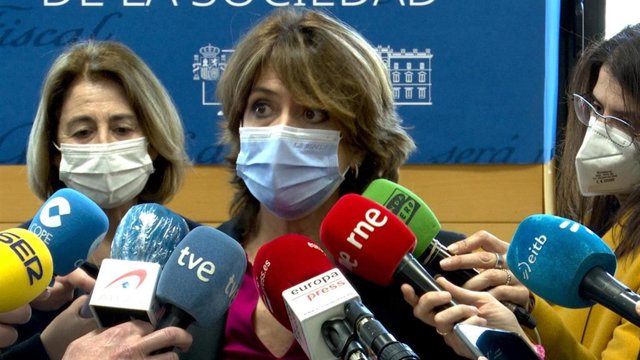 La fiscal general del Estado, Dolores Delgado, en Bilbao.