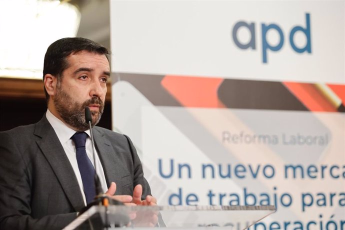 El director territorial de Adecco, Jesús Moreno, en la jornada 'Reforma laboral. Un nuevo mercado de trabajo para la recuperación económica'.