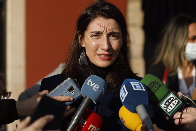 La ministra de Justicia, Pilar Llop, en declaraciones a los medios de comunicación 