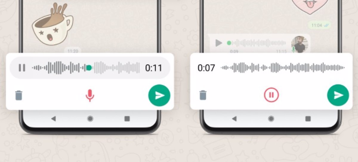 WhatsApp voice messages can now be heard in the background and paused during their creation