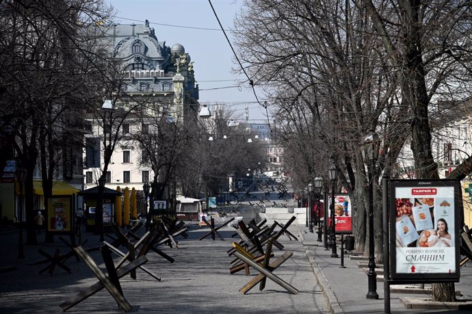 Barricades a Odessa, a 30 de mar de 2022.