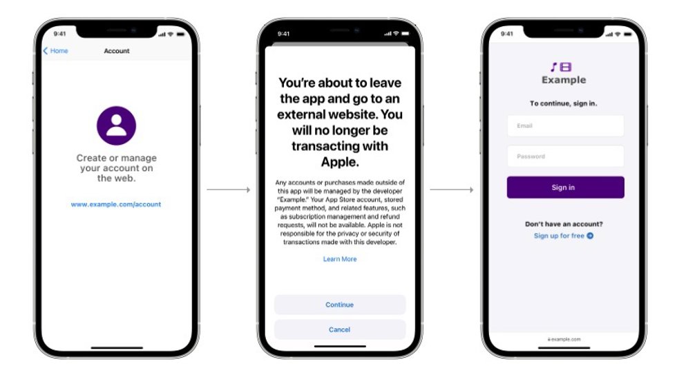 Apple permite a aplicaciones de 'lectura' incluir enlaces externos para suscripciones y pagos.