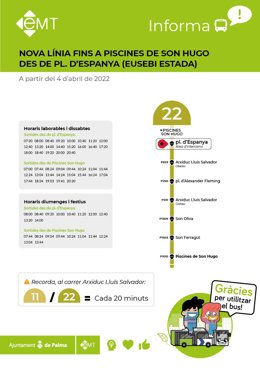 Archivo - La nueva línea L22.