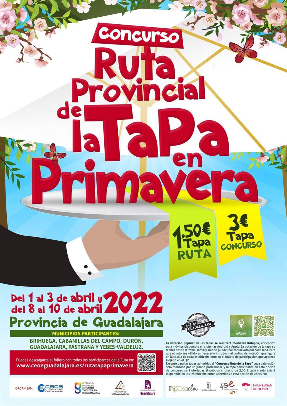 Cartel de la ruta de la tapa de Guadalajara.