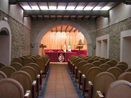 Salón de actos de la Real Academia de Extremadura de las Letras, situada en el Palacio de Lorenzana de Trujillo (Cáceres)