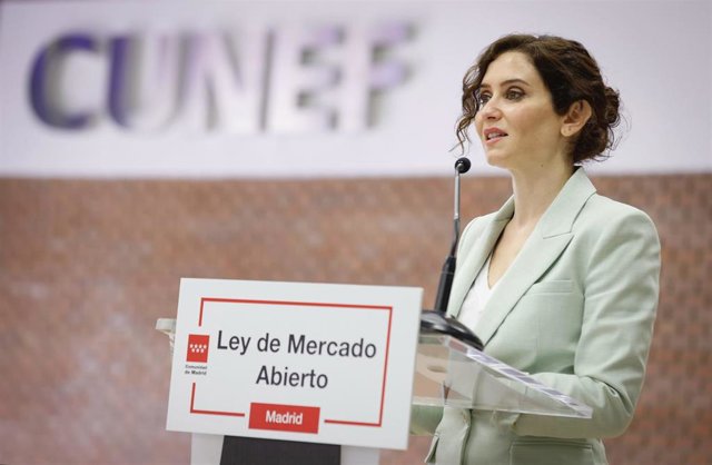 Díaz Ayuso clausura la jornada de la Ley de Mercado Abierto en CUNEF
