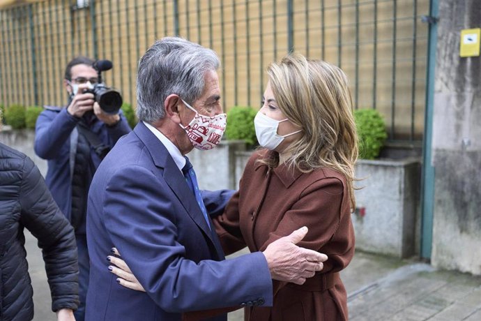 La ministra de Transportes, Raquel Sánchez, se reúne con el presidente de Cantabria, Miguel Ángel Revilla, en el Gobierno, a 31 de marzo de 2022, en Santander, Cantabria (España). 