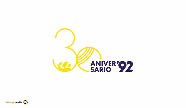 Logotipo del XXX aniversario de la exposición universal de 1992