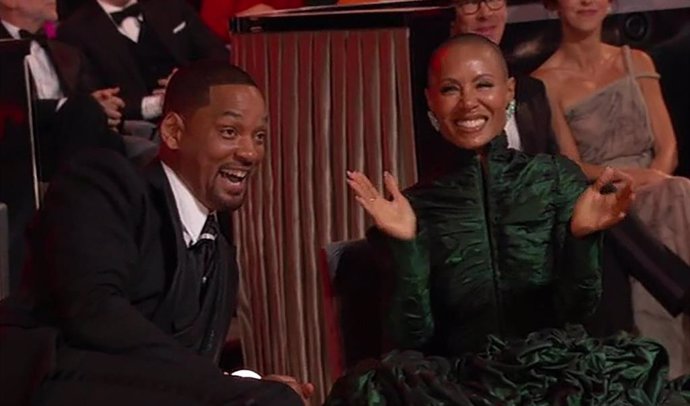 Will Smith y Jada Pinkett Smith durante la ceremonia de los Oscar antes del altercado con Chris Rock