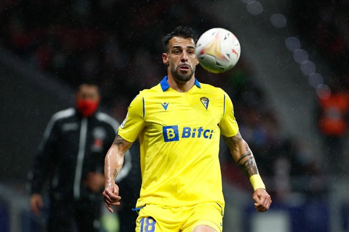 Alvaro Negredo of Cadiz in action during the spanish league, La Liga Santander, football match played between Atletico de Madrid and Cadiz CF at Wanda Metropolitano stadium on March 11, 2022, in Madrid, Spain.