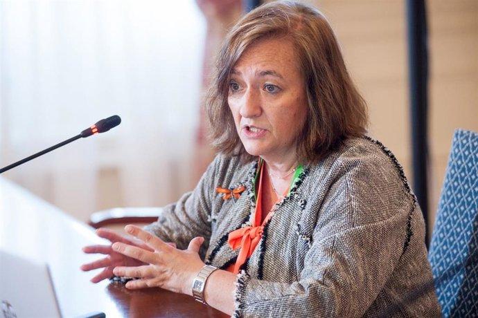 Archivo - La presidenta de la Autoridad Independiente de Responsabilidad Fiscal (AIReF), Cristina Herrero, en el seminario 'La economía de la pandemia' organizado por APIE y BBVA en la Universidad Internacional Menéndez Pelayo (UIMP) de Santander.