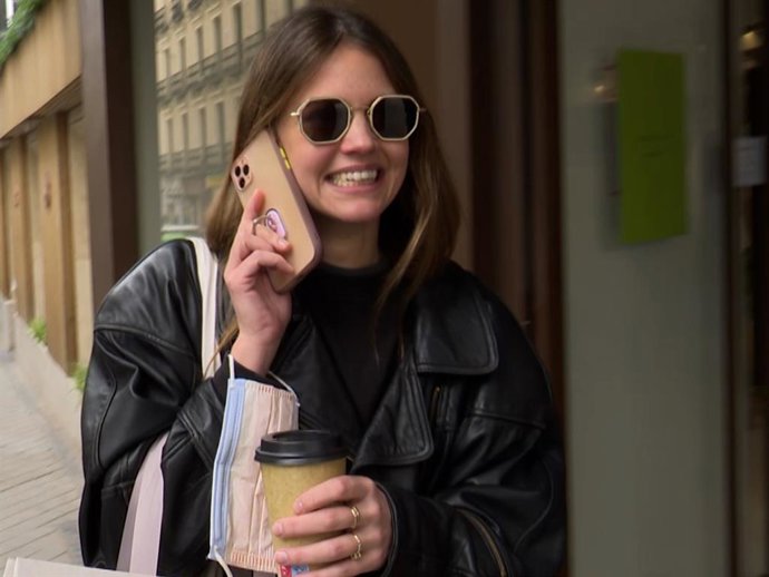 Isabelle Junot, radiante antes de poner rumbo a Plasencia para casarse con Álvaro Falcó