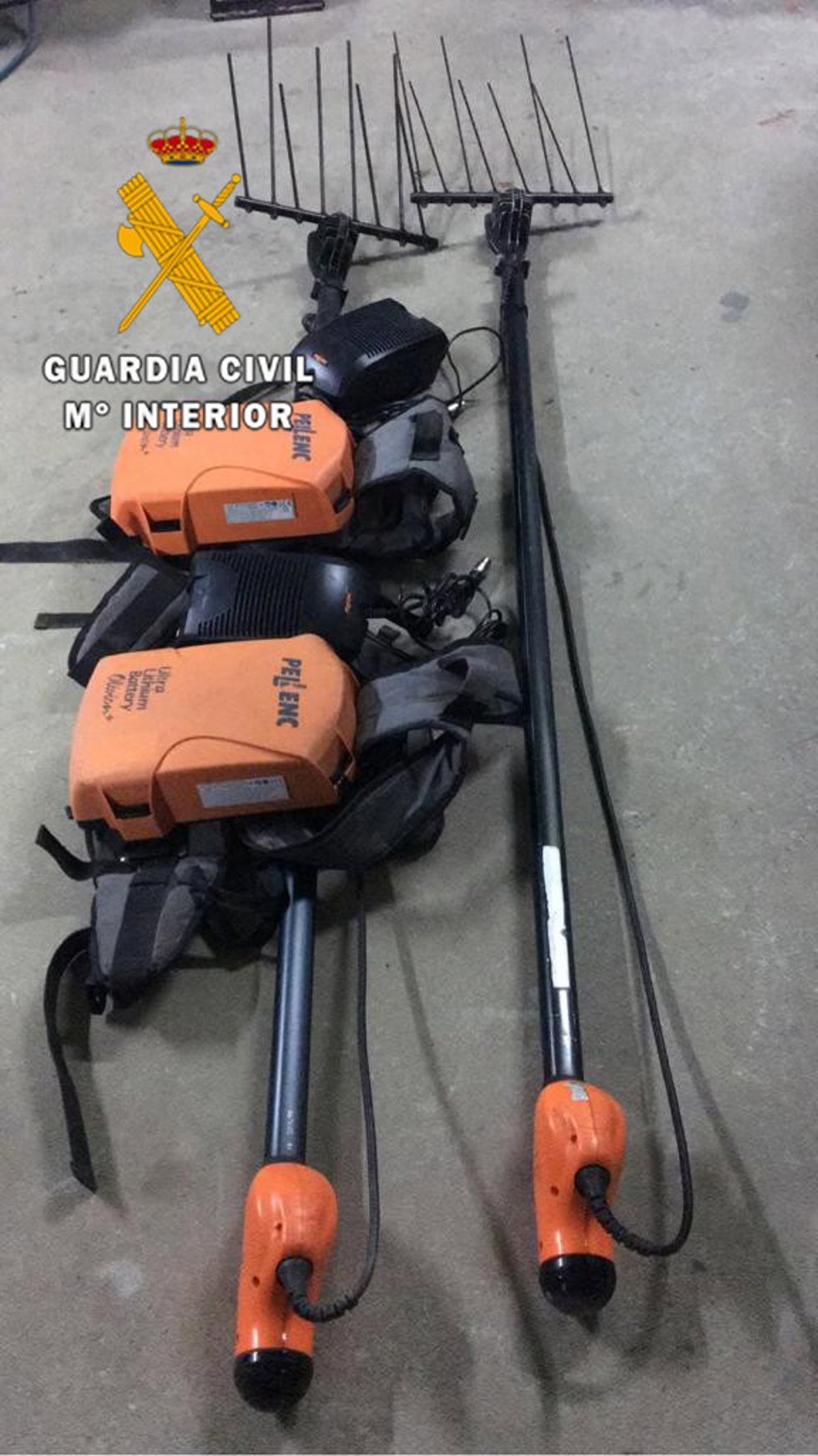 Efectos intervenidos en una operación de la Guardia Civil contra el robo de maquinaria agrícola