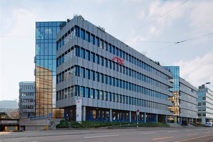 Archivo - Edificio de Six Group, proveedor de servicios financieros que opera la Bolsa de Zúrich., la principal Bolsa de Valores de Suiza.