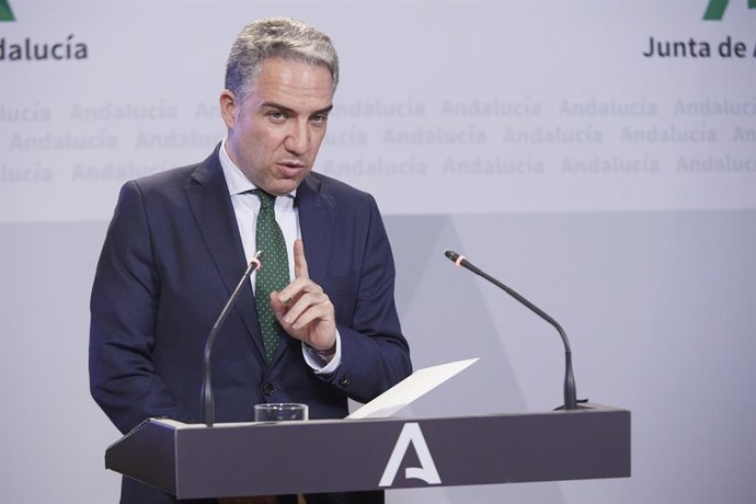 El conseller de la Presidncia, Administració Pública i Interior i portaveu del Govern andalús, , Elías Bendodo