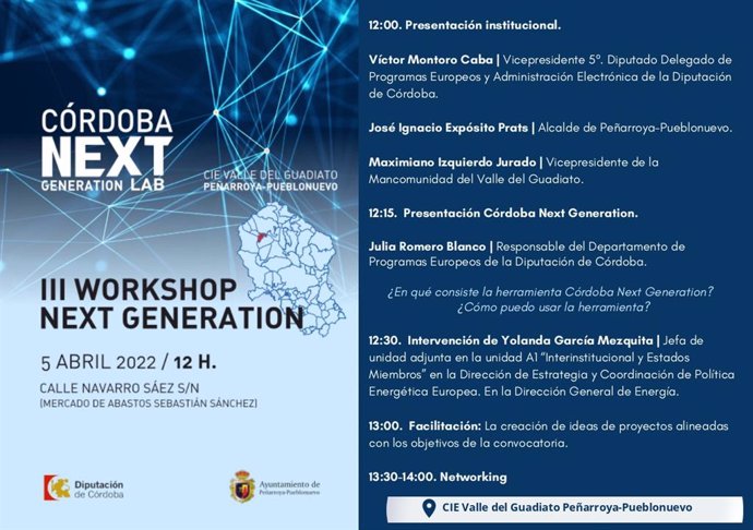 Programa del III Workshop de Córdoba Next Generation Lab.
