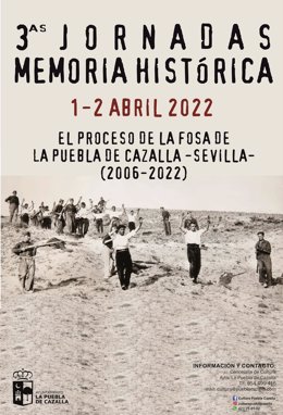 Cartel de las III jornadas sobre Memoria Histórica de La Puebla de Cazalla.