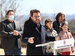 El president de la Generalitat, Pere Aragons, inaugura la nova Escola Muntanyola (Barcelona).