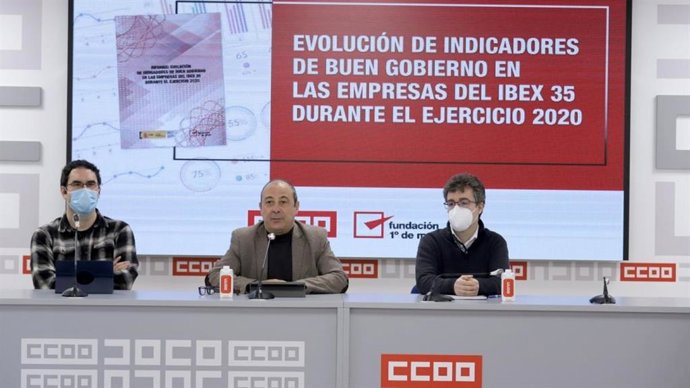 Rueda de prensa presentación del informe de CCOO 'Evolución de indicadores de buen Gobierno en las empresas del Ibex 35'