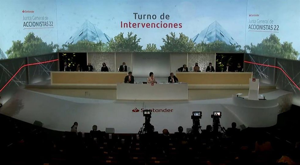 Junta general ordinaria de accionistas de Banco Santander, celebrada el 1 de abril de 2022.