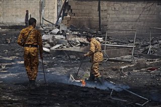 Ataque aéreo en Saná, la capital de Yemen