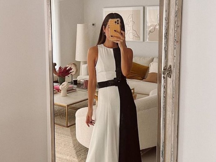 María F. Rubíes: su vestido 'black & white' perfecto para una noche de desenfreno