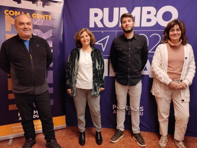 Pilar Garrido junto a David Soto, Mariví Eizaguirre y Evaristo Rodríguez.