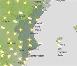 Predicción del tiempo para este domingo 3 de abril en la Comunitat Valenciana