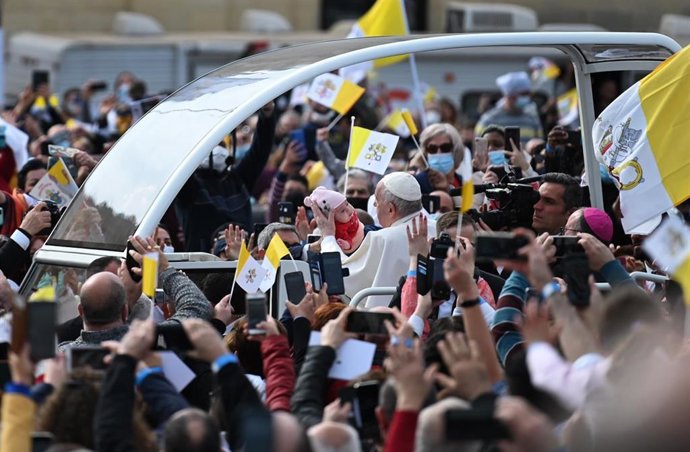 El Papa durante su visita a Malta