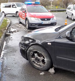 Salida de vía atendida en Ansoáin (PA30).