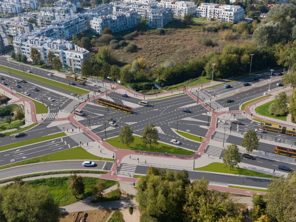 Archivo - Simulación del paso del tranvía que Budimex (Ferrovial) construirá