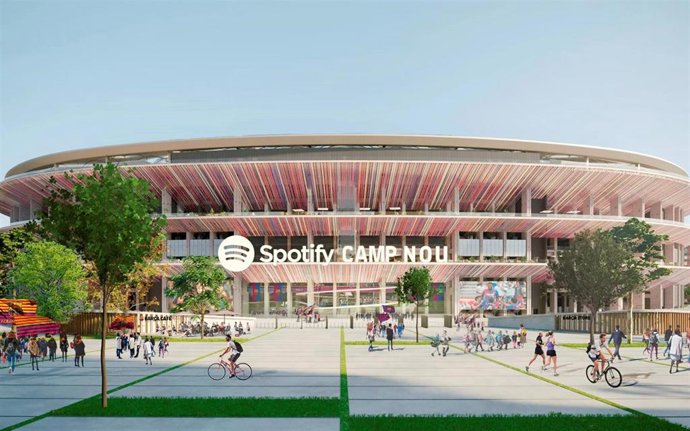Recreación del Spotify Camp Nou, denominación del estadio a partir del próximo mes de julio