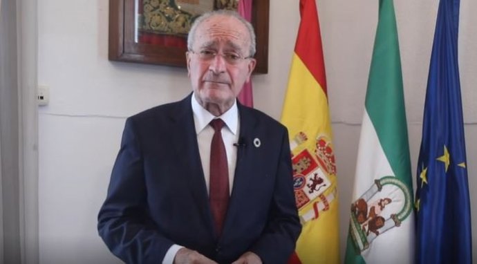 El alcalde de Málaga, Francisco de la Torre, en un vídeo
