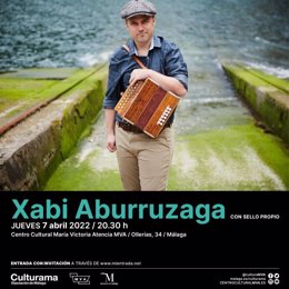 El artista vizcaíno Xabi Aburruzaga, protagonista esta semana en el Centro Cultural MVA de Málaga.