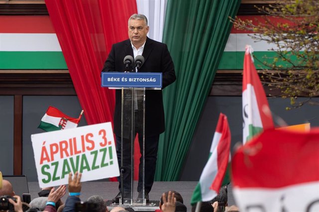 Un mitin del partido Unión Cívica Húngara (Fidesz) del primer ministro Viktor Orbán