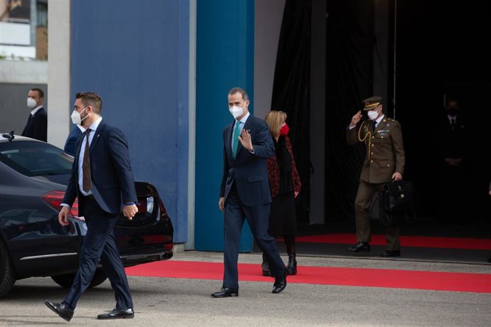 Archivo - El Rey tras inaugurar el MWC el 28 de febrero